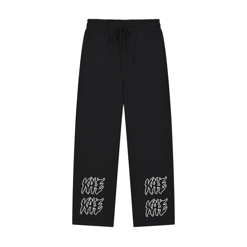 Solid Color Straight-Leg Sweatpants